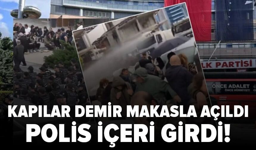 CHP Genel Merkezi’nde biber gazlı müdahale