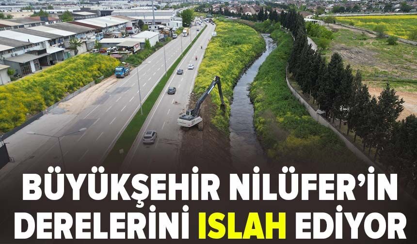 Büyükşehir Nilüfer'in derelerini ıslah ediyor