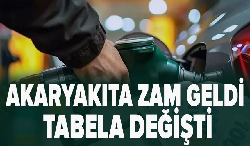 Akaryakıta zam geldi, tabela değişti