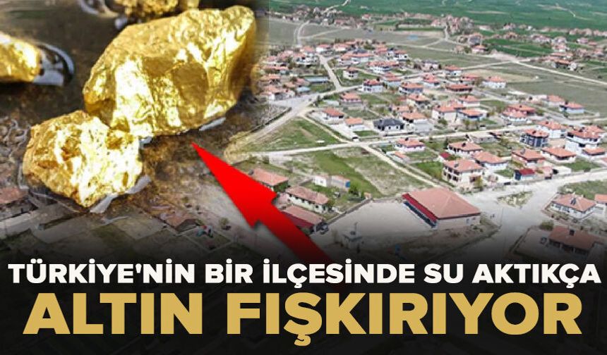 Türkiye'nin bir ilçesinde su aktıkça altın fışkırıyor