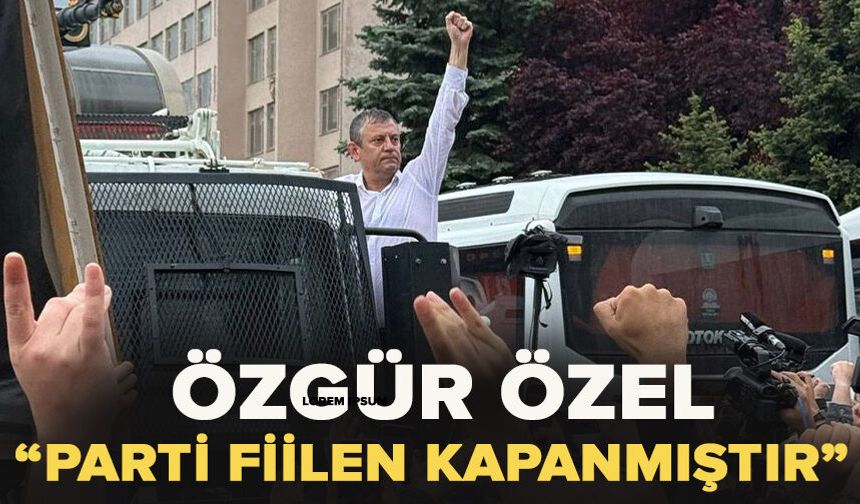 Özgür Özel TBMM önünde konuşuyor