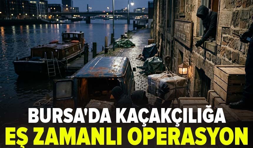 Bursa'da kaçakçılığa eş zamanlı operasyon