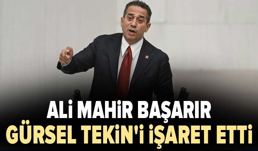Ali Mahir Başarır Gürsel Tekin'i işaret etti