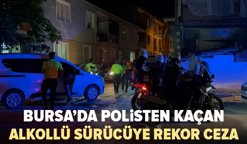 Bursa'da alkollü sürücü kovalamacayla yakalandı