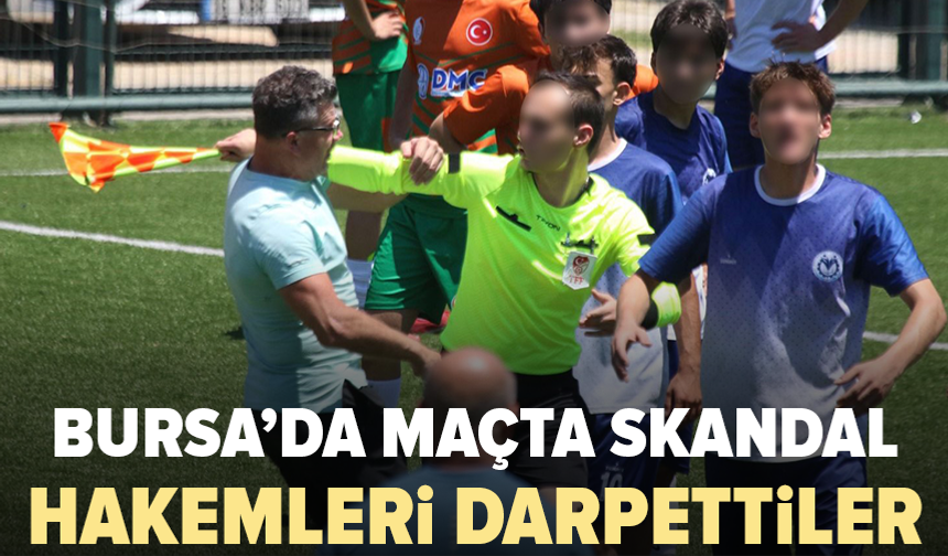 Bursa’da lise finalinde öğretmenler hakemlere saldırdı