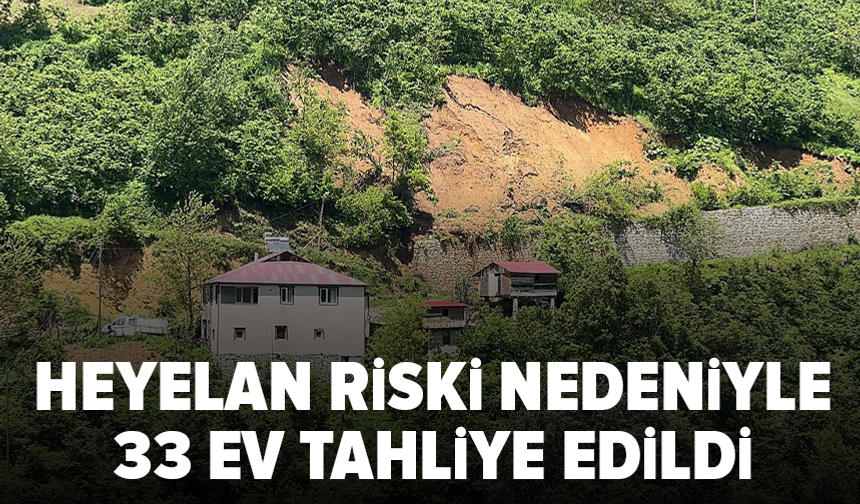Heyelan nedeniyle 33 ev boşaltıldı