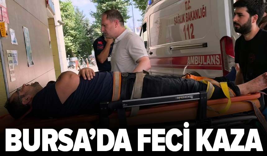 İnegöl'de yük asansörüne sıkışan işçi yaralandı