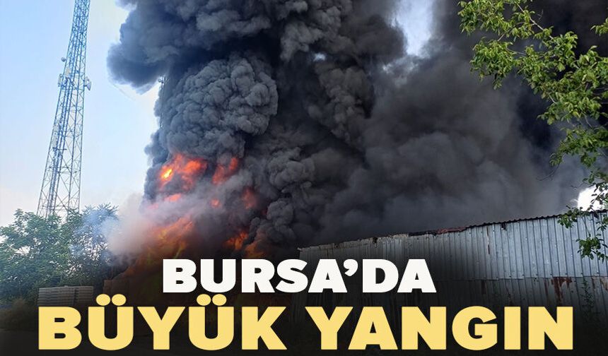 Bursa’da boya deposunda büyük yangın