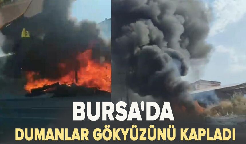 Bursa'da korkutan yangın: Dumanlar gökyüzünü kapladı