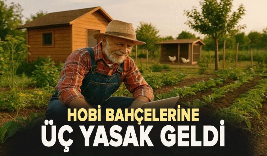 Hobi bahçelerine üç yasak geldi