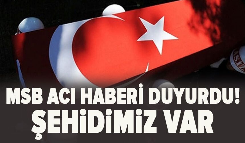 MSB acı haberi duyurdu! Şehidimiz var