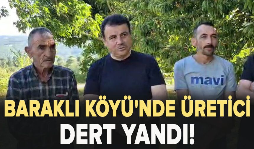 Baraklı Köyü'nde üretici dert yandı!