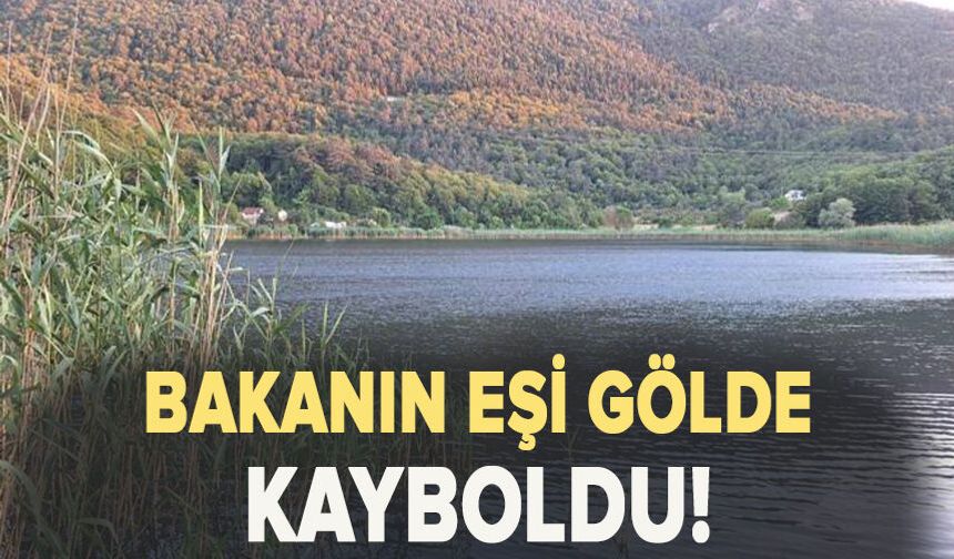 Bakanın eşi gölde kayboldu!