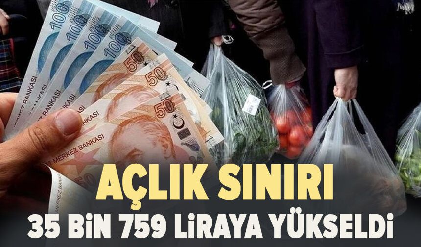 Açlık sınırı 35 bin 759 liraya yükseldi