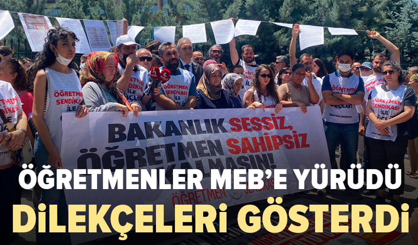 Açlık grevindeki öğretmenler MEB’e yürüdü