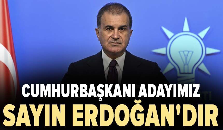 AK Parti Sözcüsü Çelik: Cumhurbaşkanı adayımız Sayın Erdoğan'dır