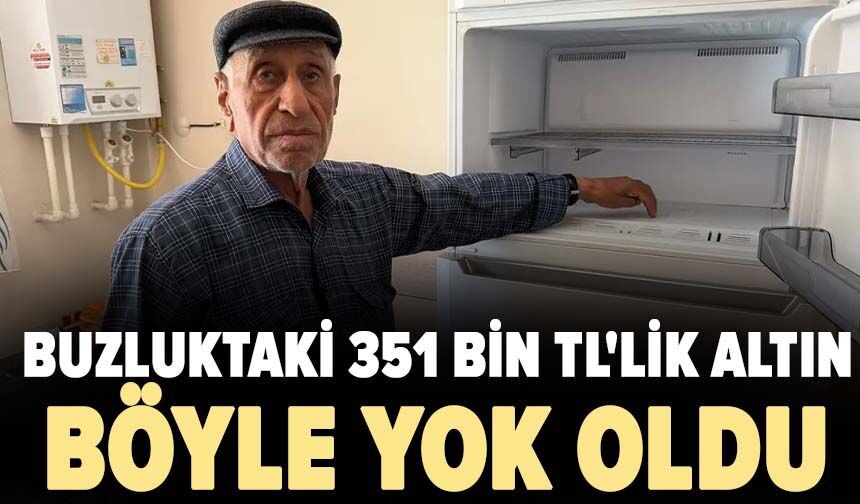 Buzluktaki 351 bin TL'lik altın böyle yok oldu