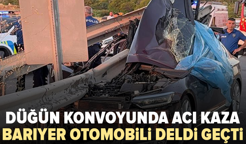 Düğün konvoyunda feci kaza: 1 ölü, 3 yaralı
