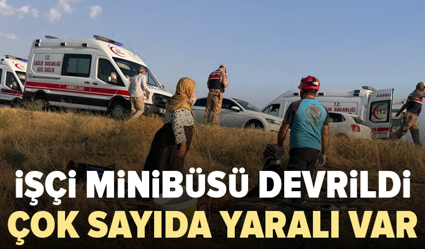 Tarım işçilerini taşıyan minibüs devrildi