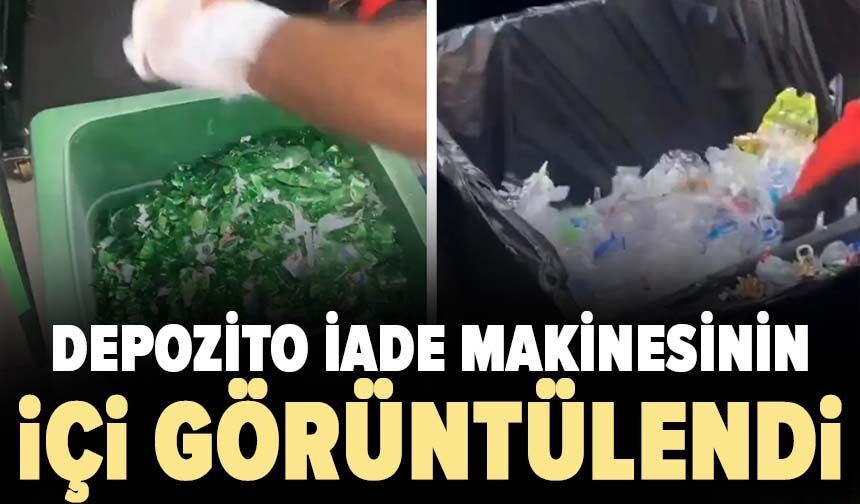 Depozito iade makinesinin içi görüntülendi
