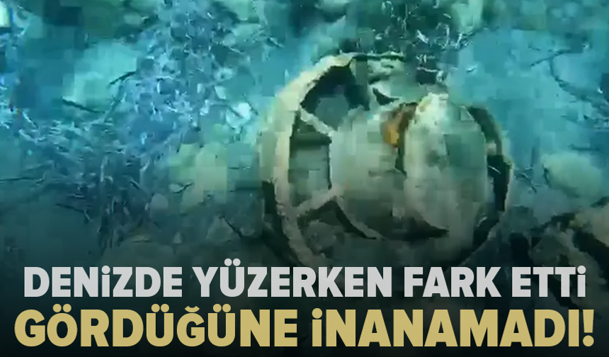 Denizde yüzerken fark etti: Dipteki cisim ekipleri alarma geçirdi