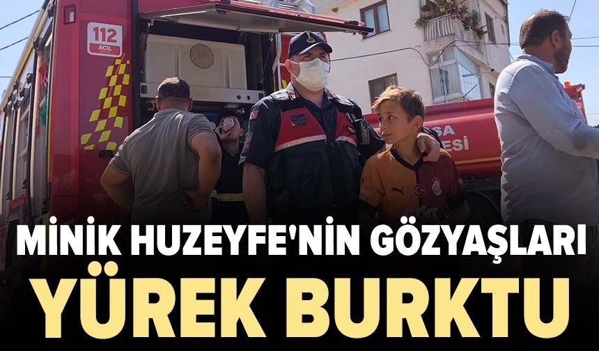 Minik Huzeyfe'nin gözyaşları yürek burktu