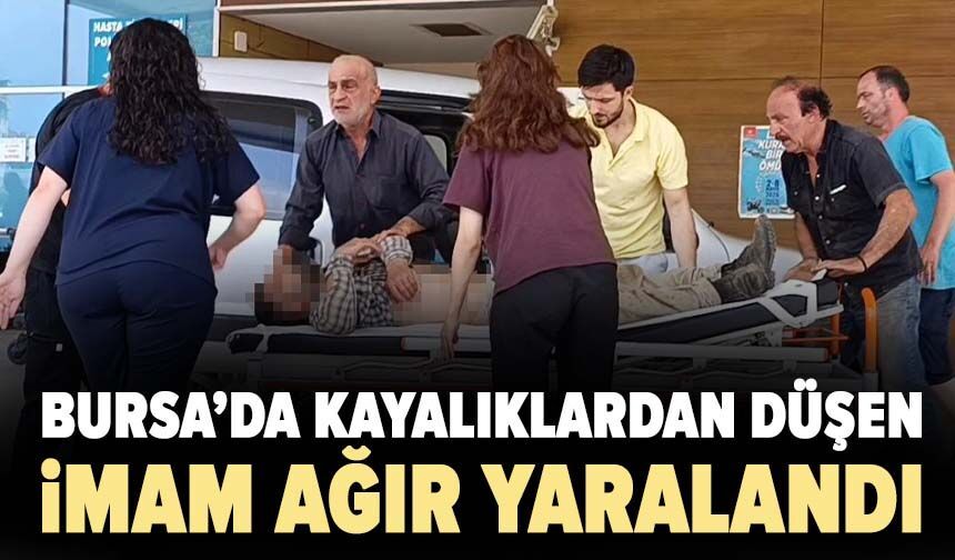 Kayalıklardan düşen imam ağır yaralandı