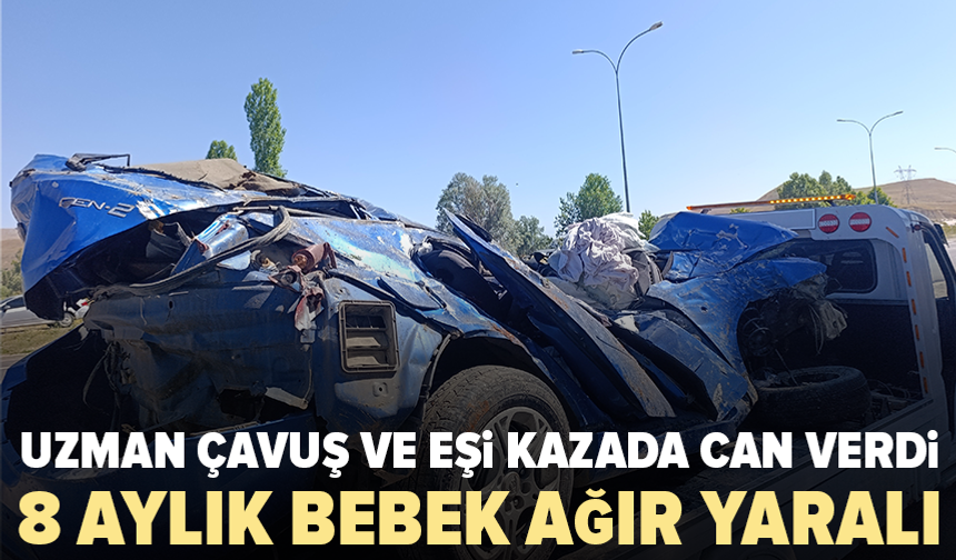 Takla atan otomobilde uzman çavuş ve eşi hayatını kaybetti