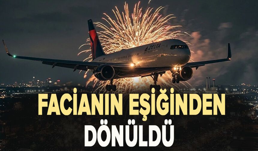Facianın eşiğinden dönüldü: Uçağa havai fişek isabet etti
