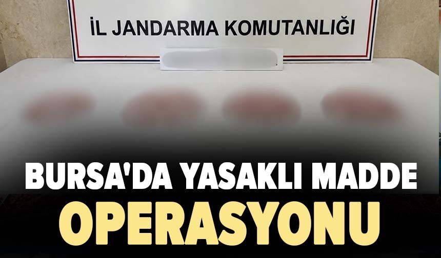 Bursa'da yasaklı madde operasyonu