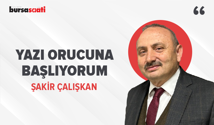 Yazı orucuna başlıyorum