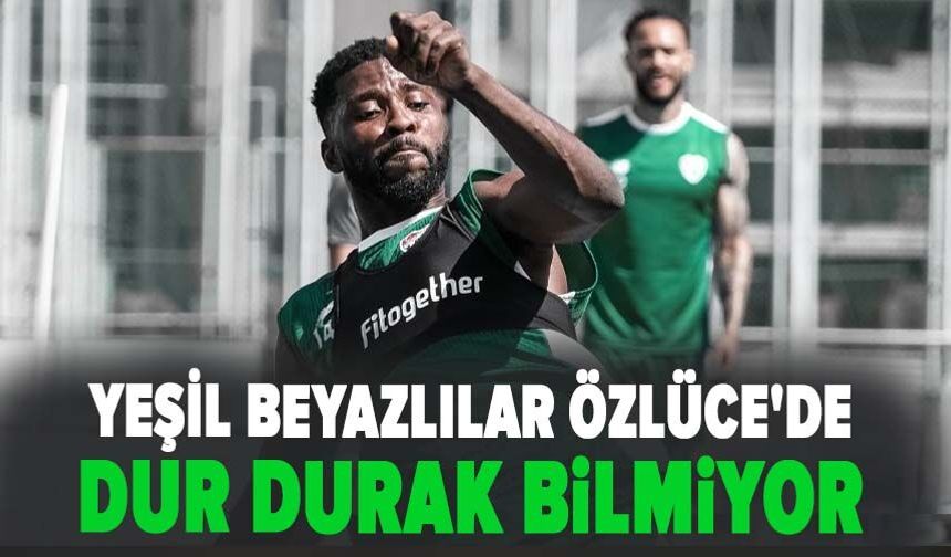 Yeşil beyazlılar Özlüce'de dur durak bilmiyor