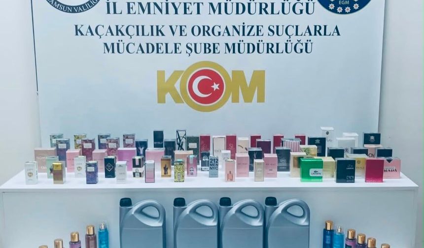 Samsun'da kaçak parfüm ve etil alkol ele geçirildi