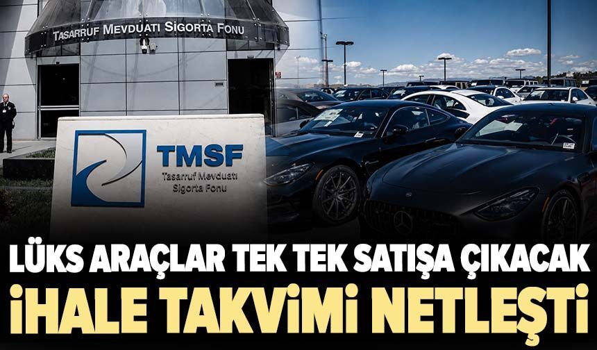 Lüks araçlar tek tek satışa çıkacak! İhale takvimi netleşti