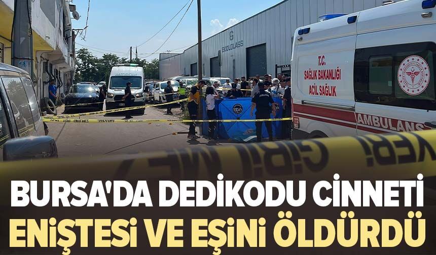 Bursa'da dedikodu cinneti...Eniştesi ve eşini öldürdü