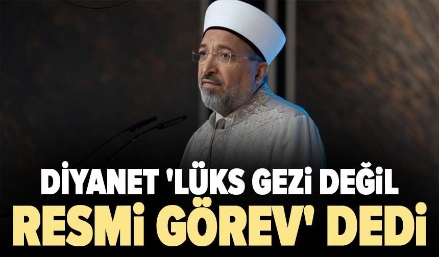 Diyanet 'Lüks gezi değil resmi görev' dedi