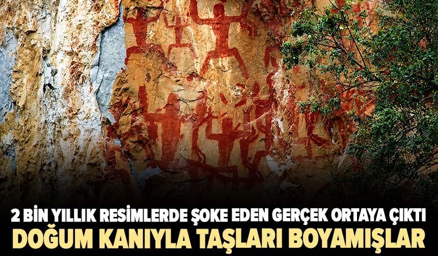 Doğum kanıyla taşları boyamışlar! 2 bin yıllık resimlerde şoke eden gerçek ortaya çıktı