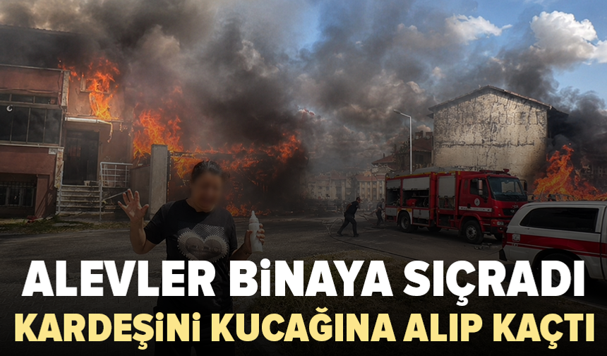 Rüzgar yangını büyüttü: Alevler üç katlı binaya ulaştı