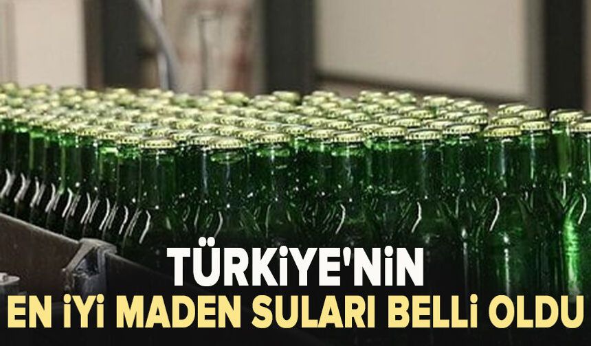 Türkiye'nin en iyi maden suları belli oldu