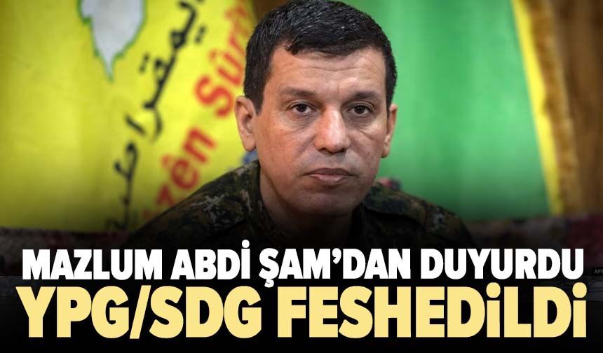 Mazlum Abdi açıkladı: YPG/SDG feshedildi!