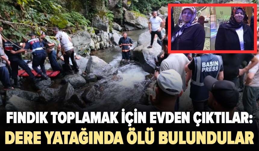 Fındık toplamak için evden çıktılar: Dere yatağında ölü bulundular