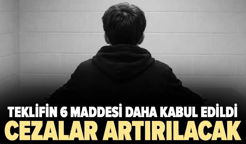 Teklifin 6 maddesi daha kabul edildi: Cezalar artırılacak