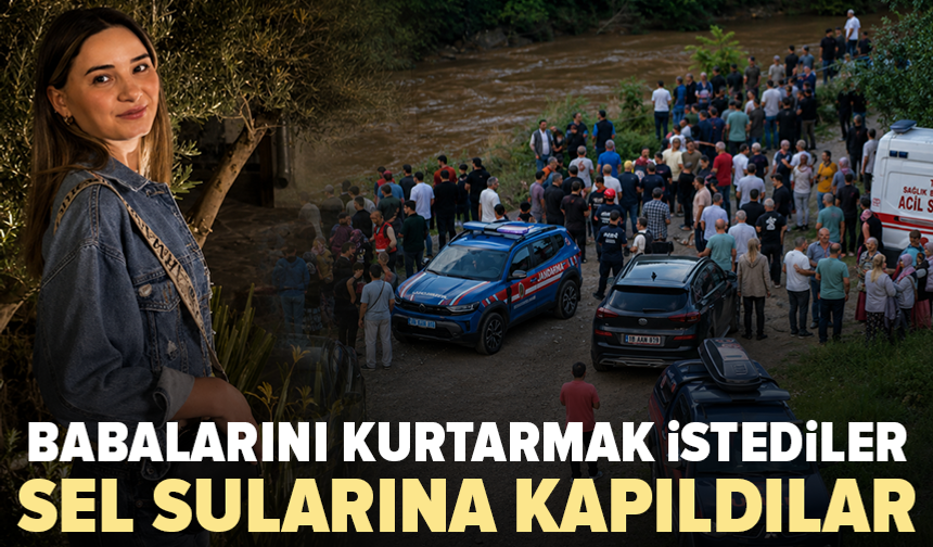 Babalarını kurtarmak isterken suya kapıldılar: 1 ölü