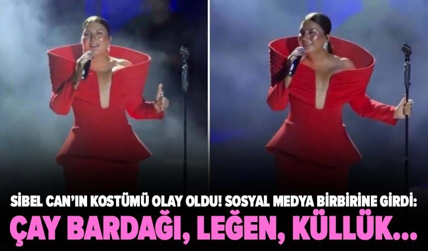 Sibel Can’ın kırmızı kostümü olay oldu! Sosyal medya birbirine girdi: Çay bardağı, leğen, küllük...
