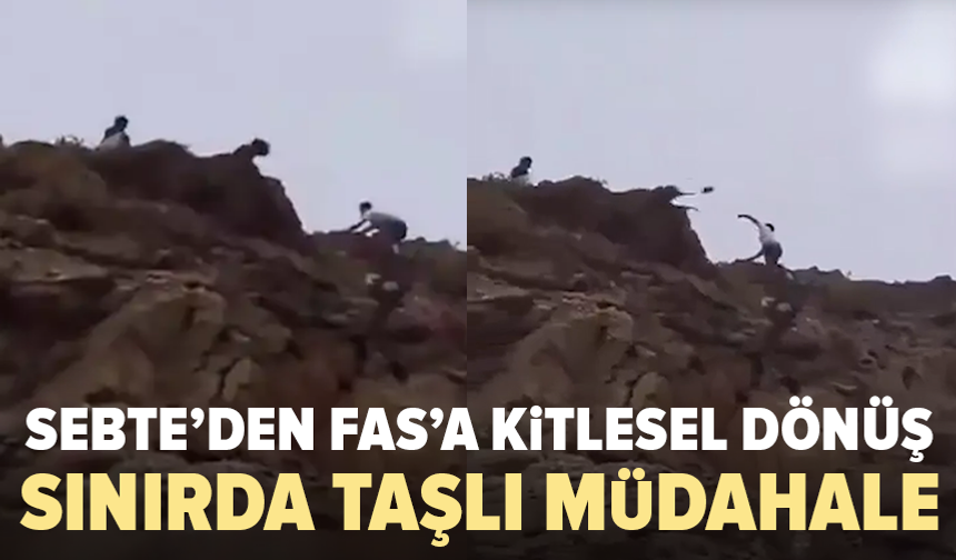 Sınırda tepki çeken görüntü: Göçmene taş fırlattı