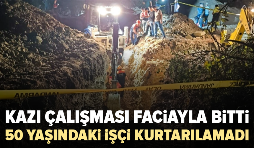 Elazığ’da su hattı kazısında göçük: İşçi hayatını kaybetti