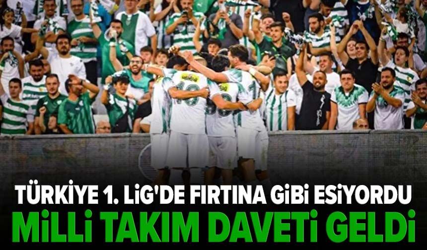 Türkiye 1. Lig'de fırtına gibi esiyordu! Milli takım daveti geldi
