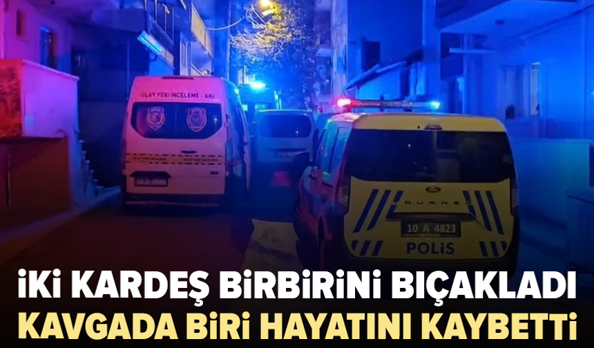 Balıkesir’de iki kardeşin kavgası ölümle bitti