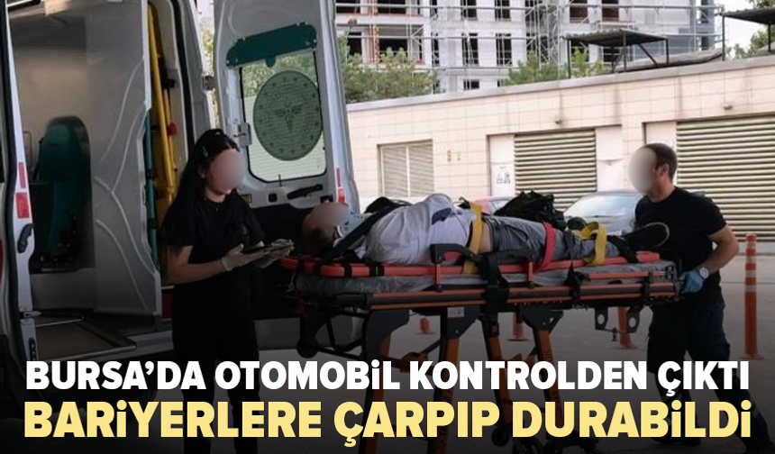 Bursa’da otomobil bariyerlere saplandı: 2 yaralı