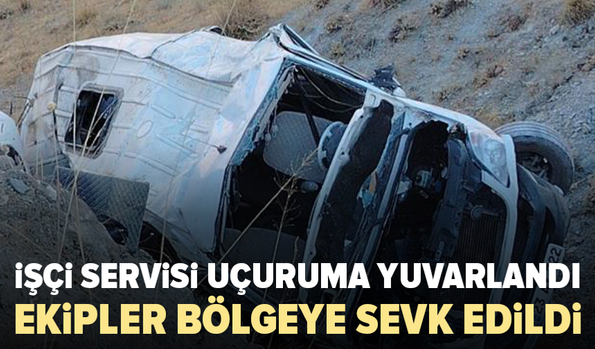 Elazığ’da işçi servisi uçuruma yuvarlandı: Çok sayıda yaralı